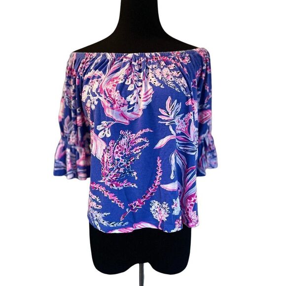Lilly Pulitzer Channing Top in Wild Within XS - Picture 2 of 11